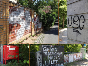 Montage Graffiti in Celle