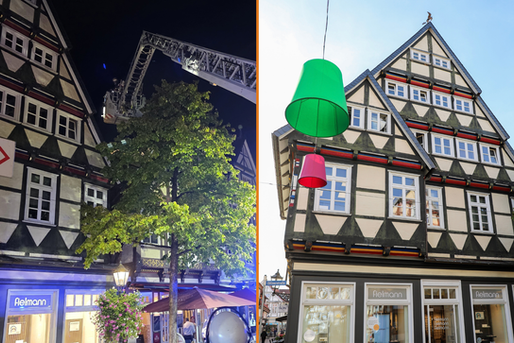Brand in Zöllnerstraße in Celle, Ecke Pilzergasse, Fielmann, Santa Lucia, Polizeieinsatz, Feuerwehreinsatz, Blaulicht