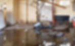 Water damage restoration in Los Angeles home with debris cleanup