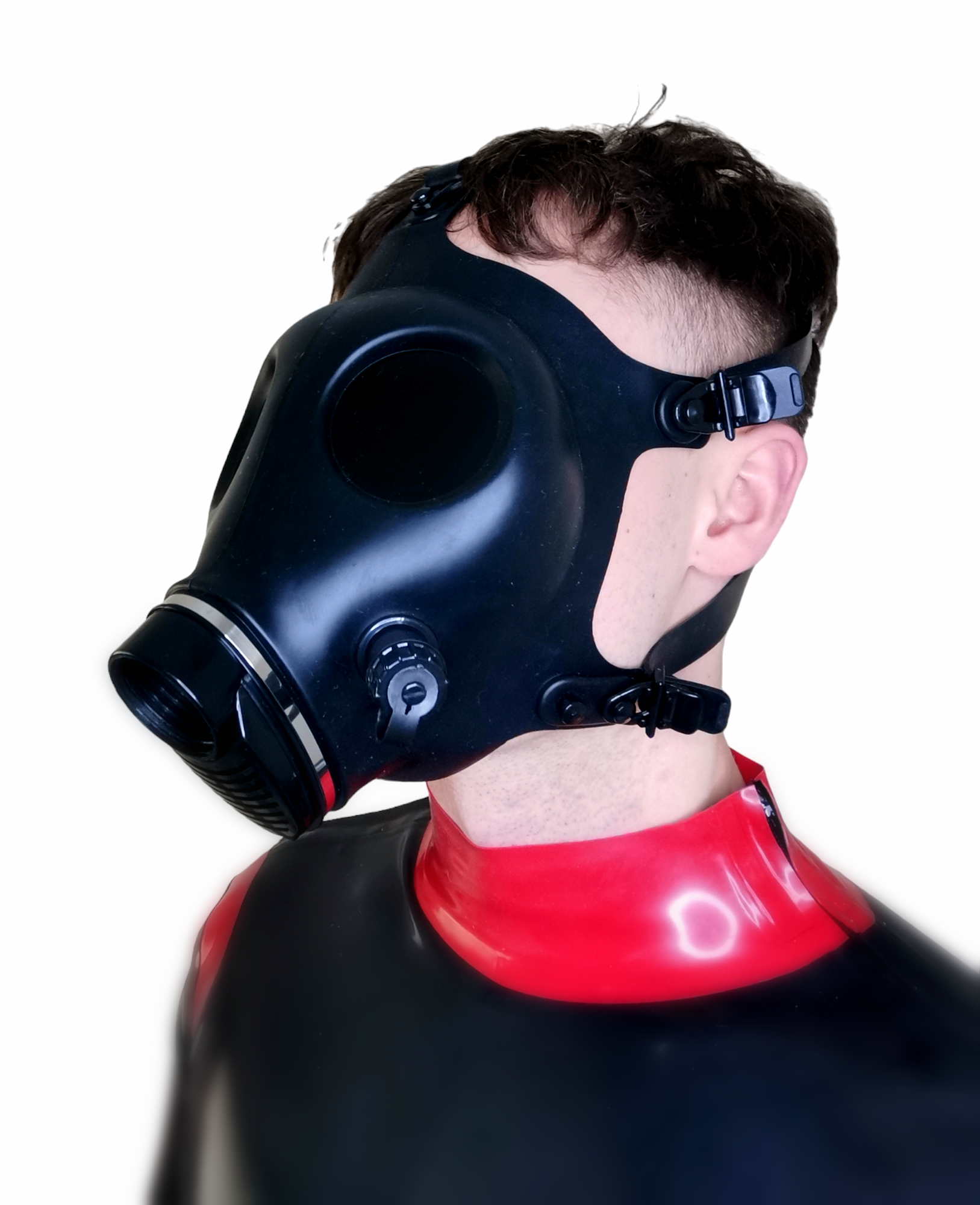 Maskx black gas mask with black lenses