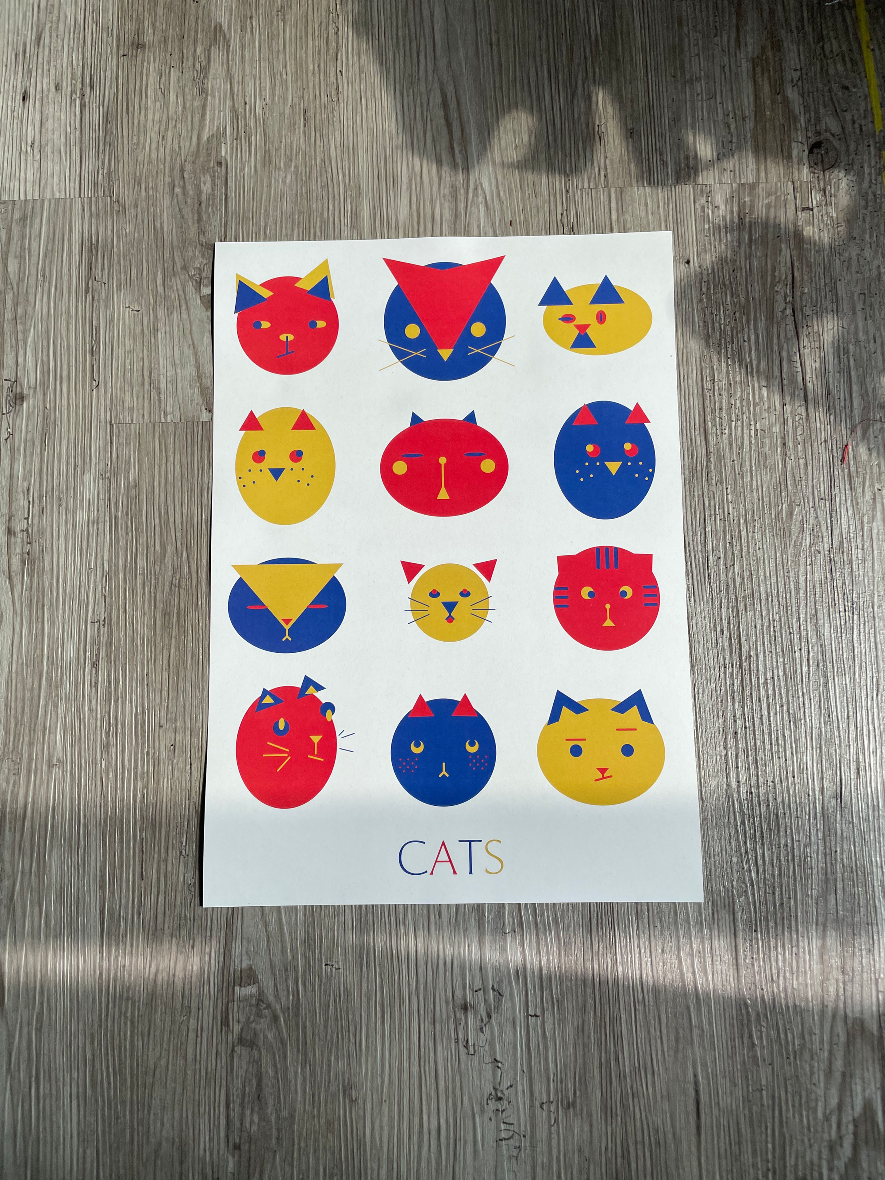 DIN A3 Print "Bauhaus Cats"