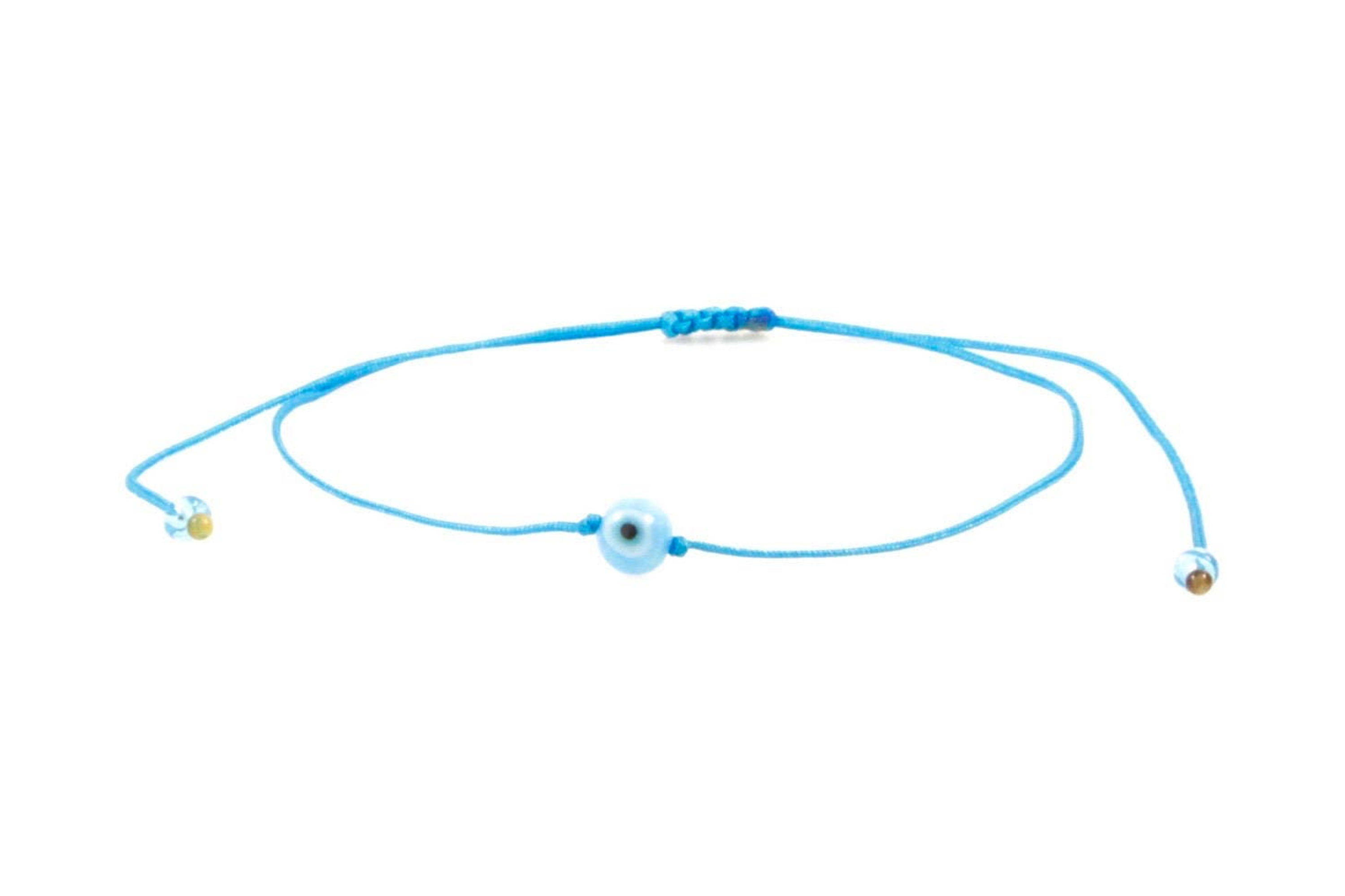 Ultra Slim Cord Evil Eye Turquoise Bracelet/Anklet