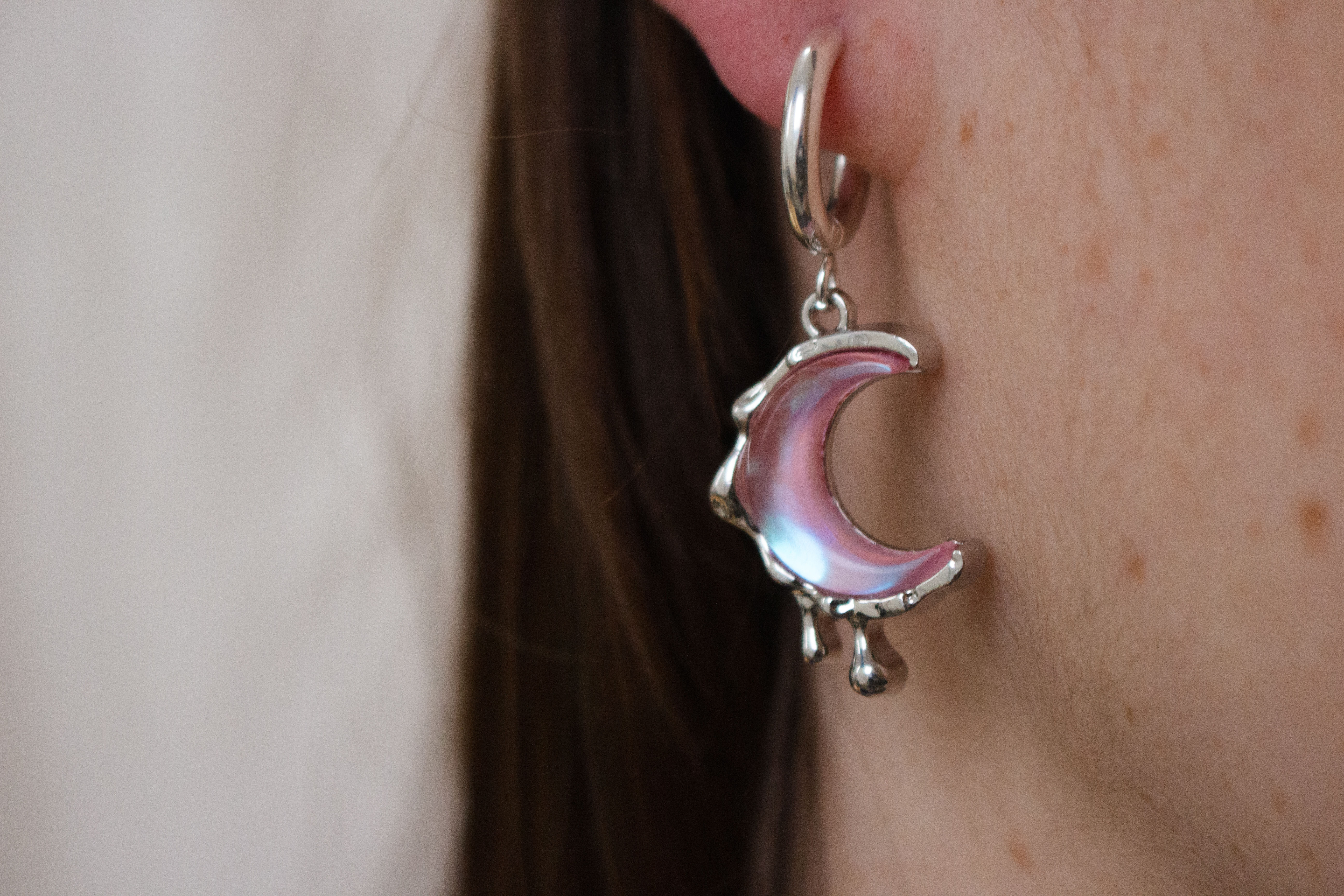 Ohrring Edelstahl Melting Candy Moon