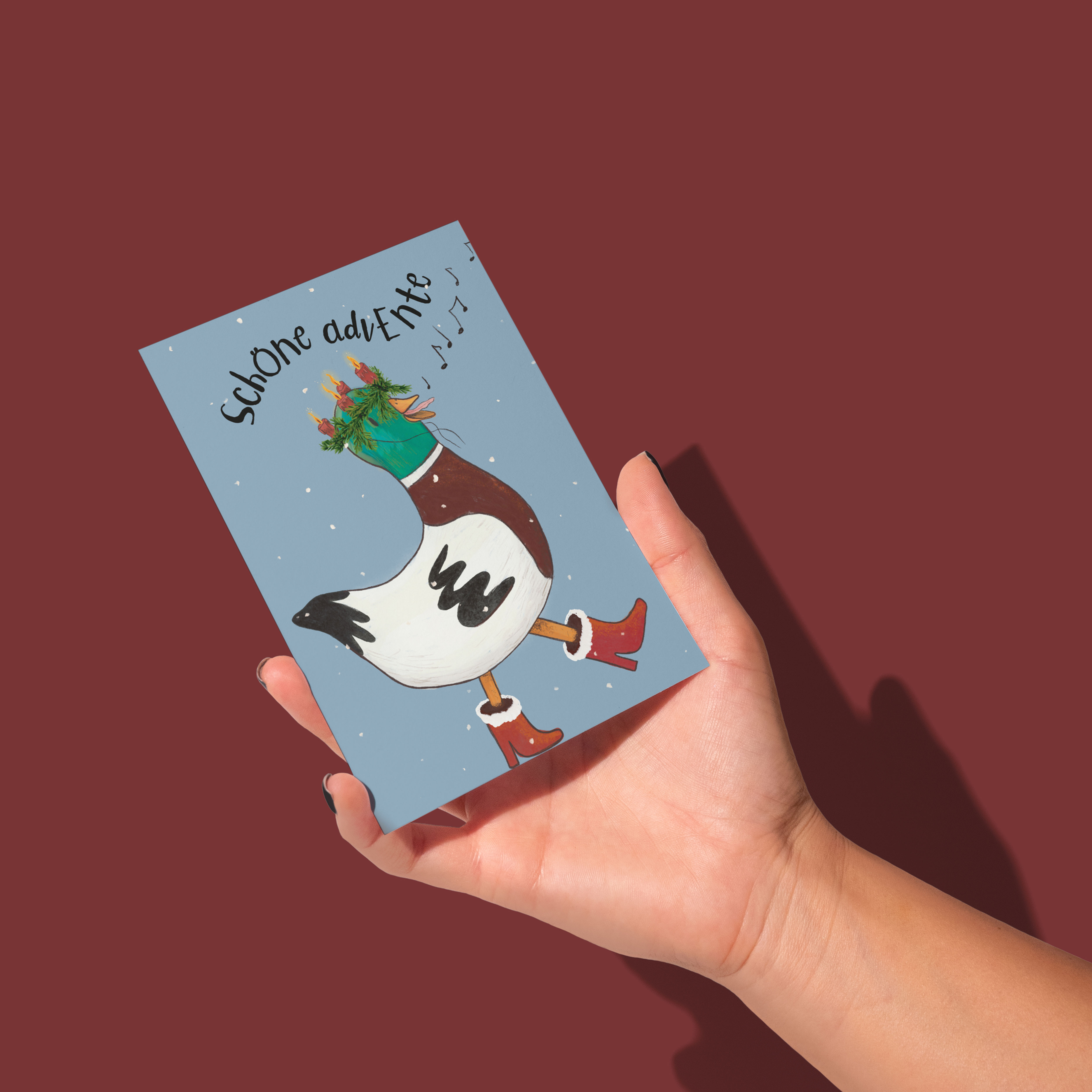 Schöne Advente Postkarte