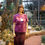 Thumbnail: Unisex Batik Shirt  Burgundy "Gans in Boots"