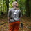 Thumbnail: Unisex Shirt Olive "Insects & Mushrooms Weiß"