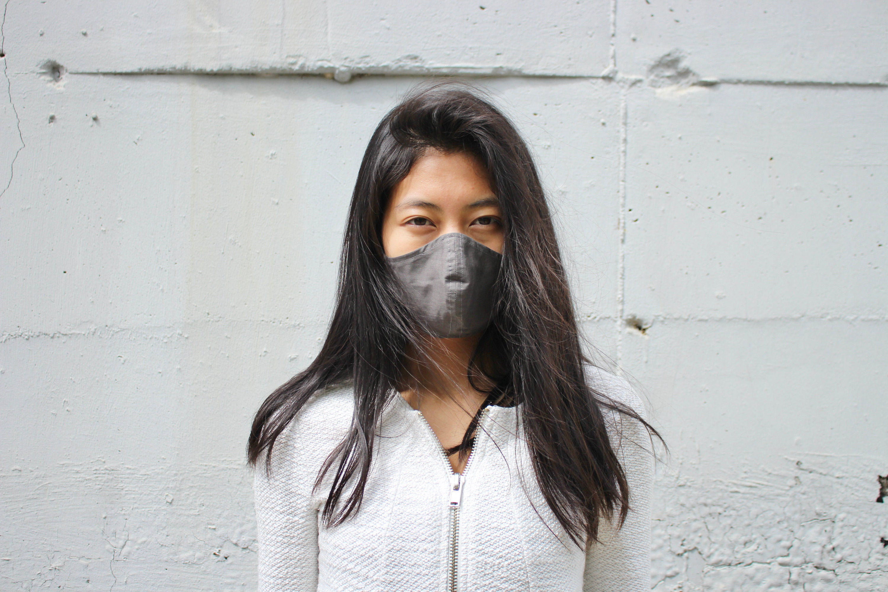 Easy Breathe Mask. Super Dünne Dunkel Grau Baumwolle Maske- hannisch