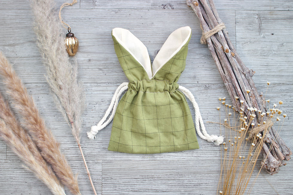 Easter Bunny Scandinavian Green Easter Basket