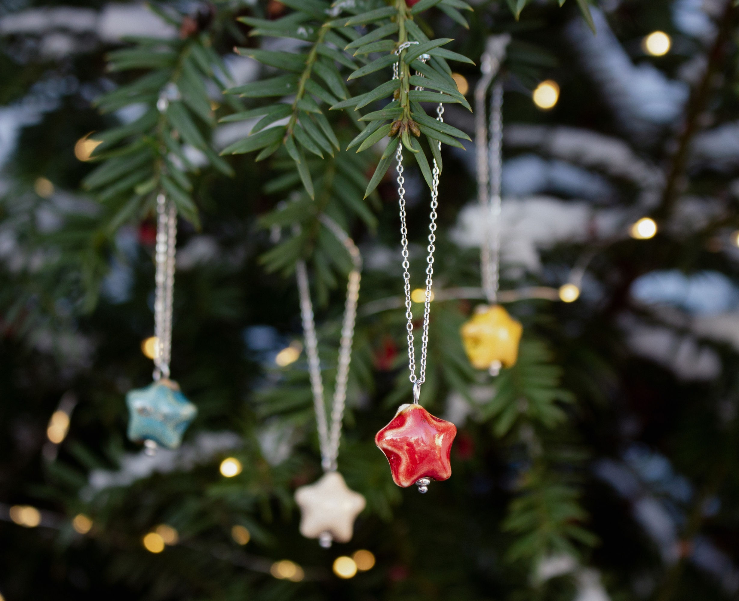 Christmas tree decorations stars mix