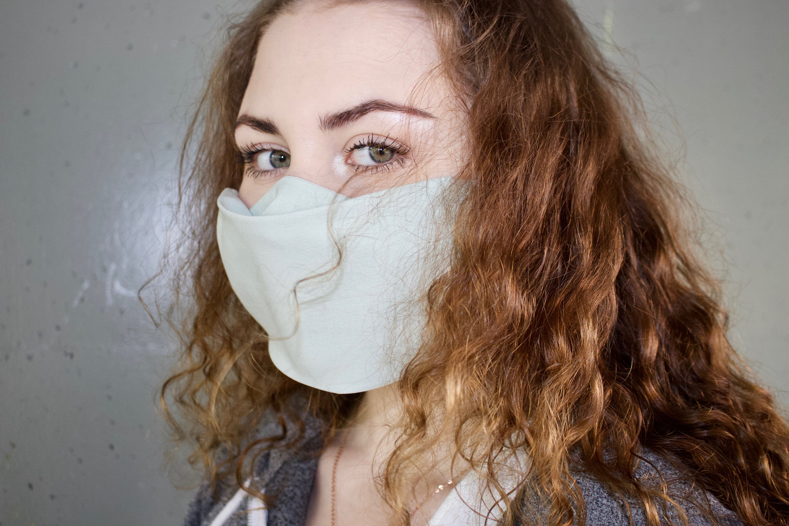 Hell Grün Baumwolle Flap Maske- hannisch