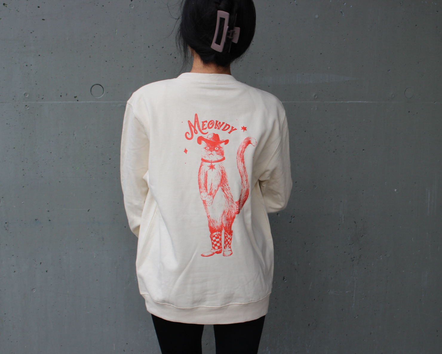 Unisex Pullover Natural "Meowdy"