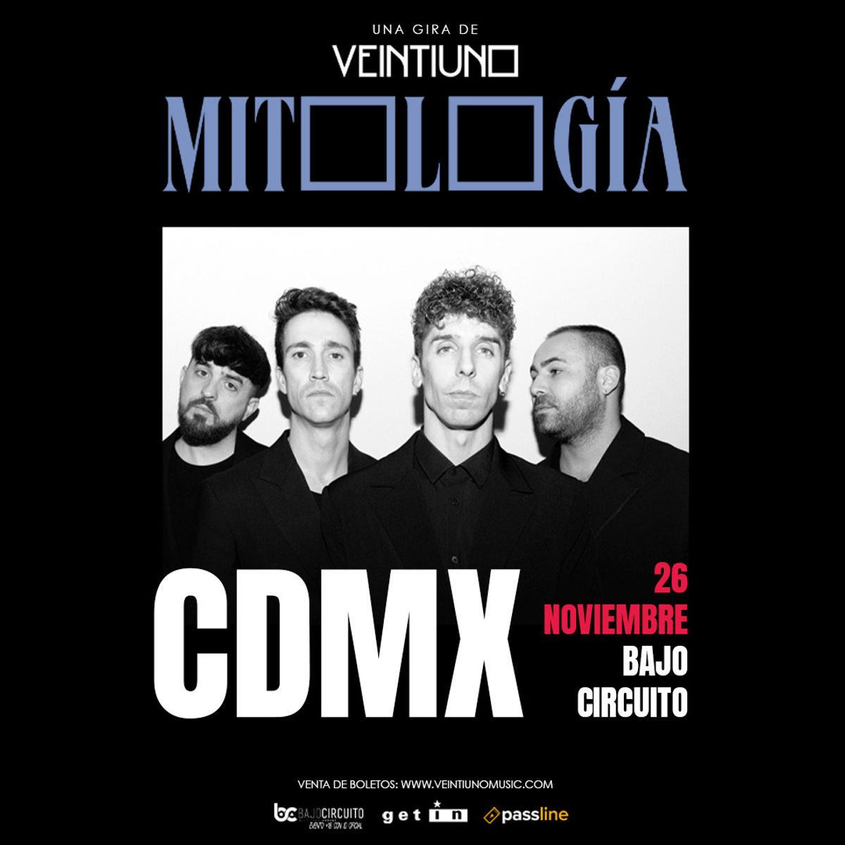 Veintiuno - Mitologia Tour 2026