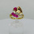 14kt Synthetic Ruby Ring