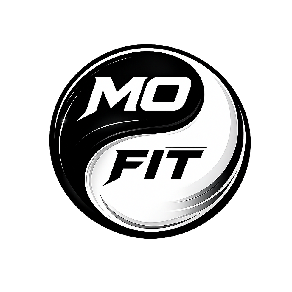 Mo Fit logo for a fitness coach in a Yin Yang design