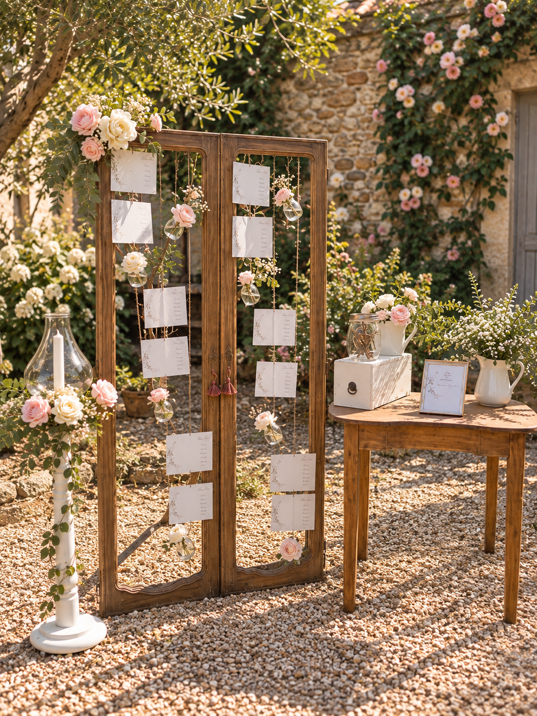 Déco vintage plan de table mariage et évènement champêtre
