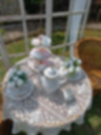 Service à thé porcelaine en location pour mariage champêtre vintage bohème 77