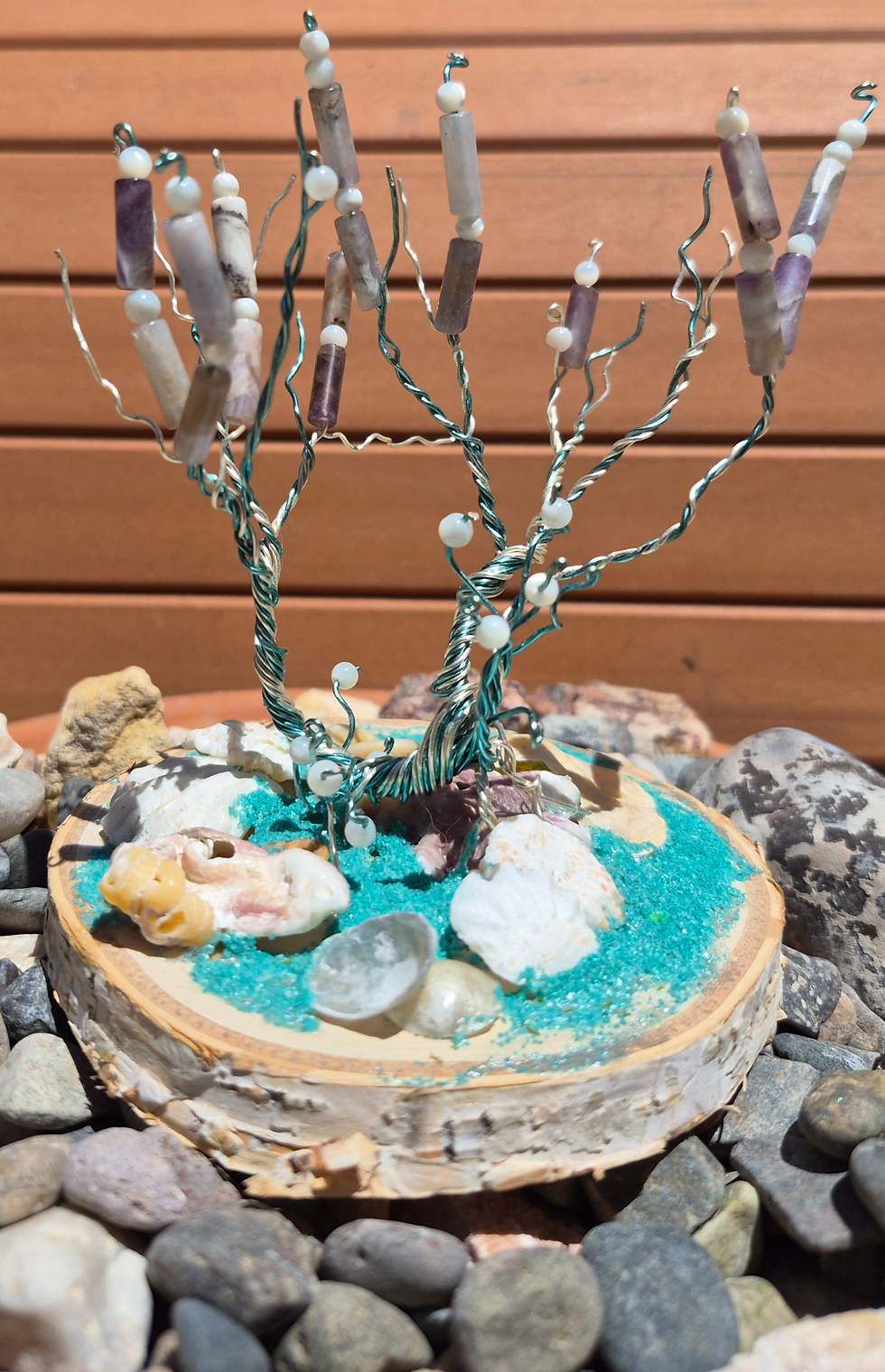 Thumbnail: Under the Sea wire amethyst coral reef table piece