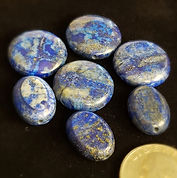 Lapis lazuli-Blues, white and golden glitz