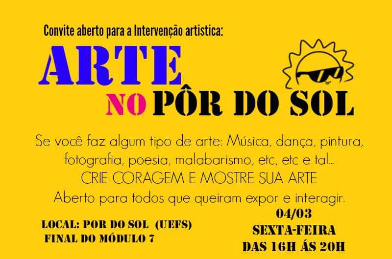 Arte no por do sol