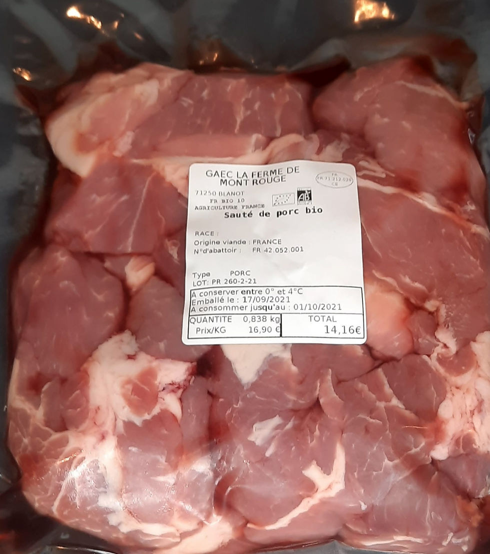 Sauté de Porc 500g