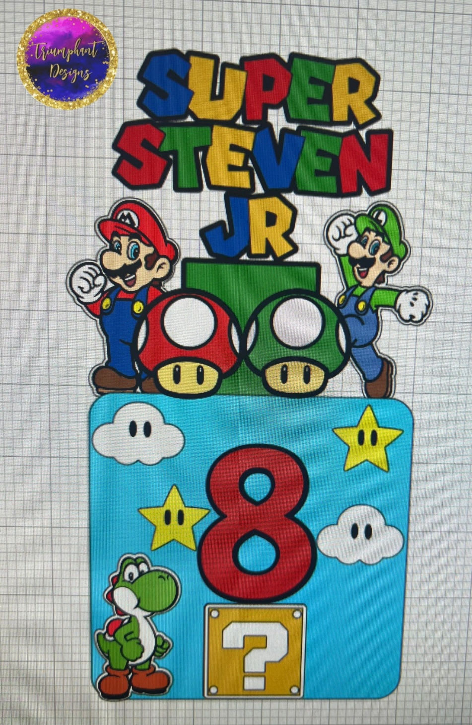 Thumbnail: MARIO BROS. Themed Cake Topper