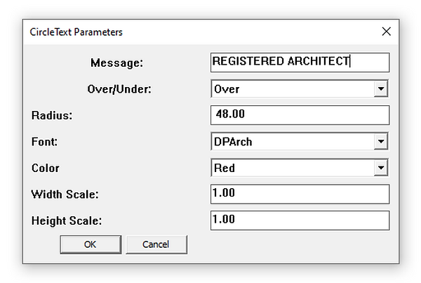 CircleText Paramaters