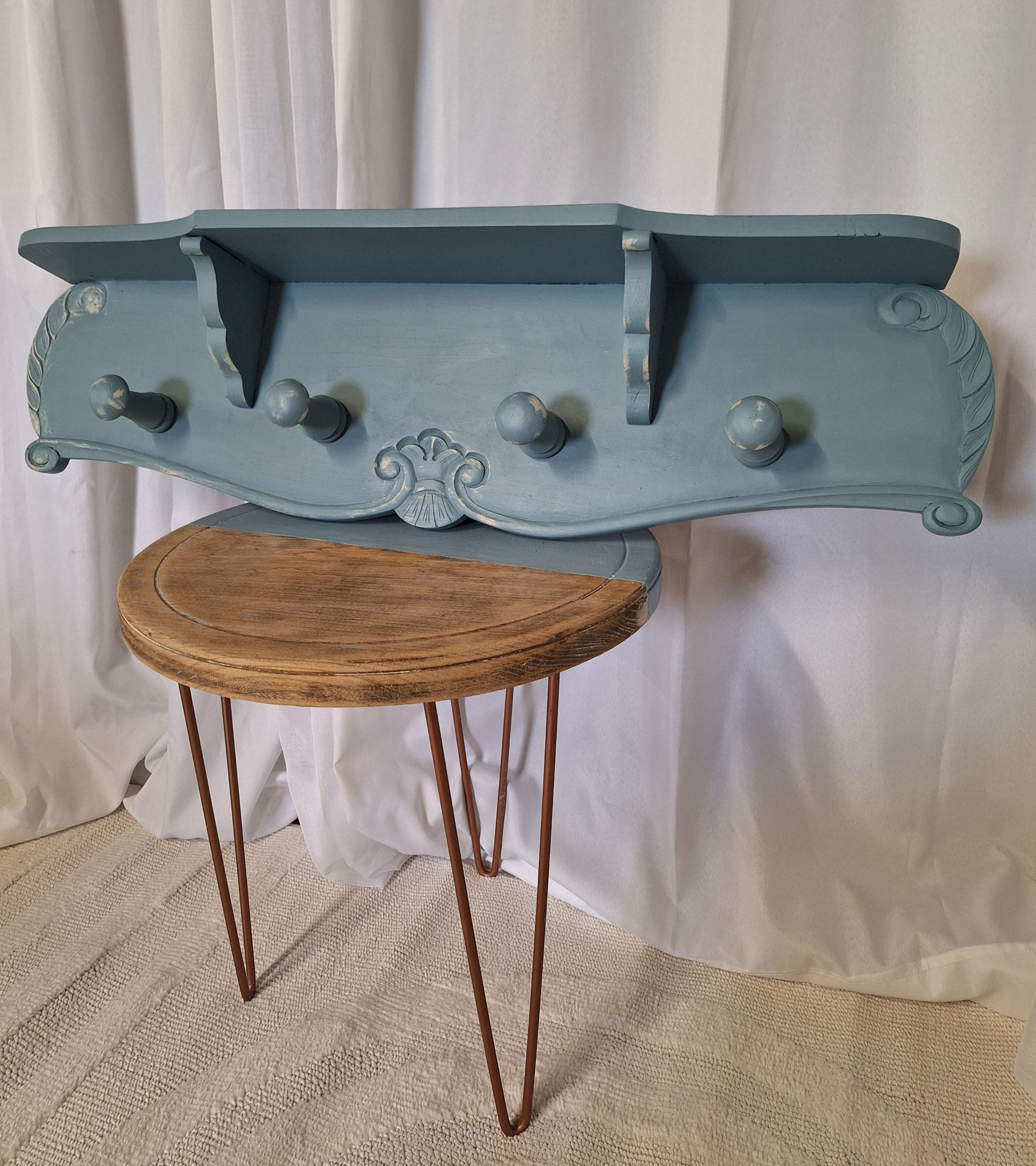 Porte manteau et chapeau mural bois