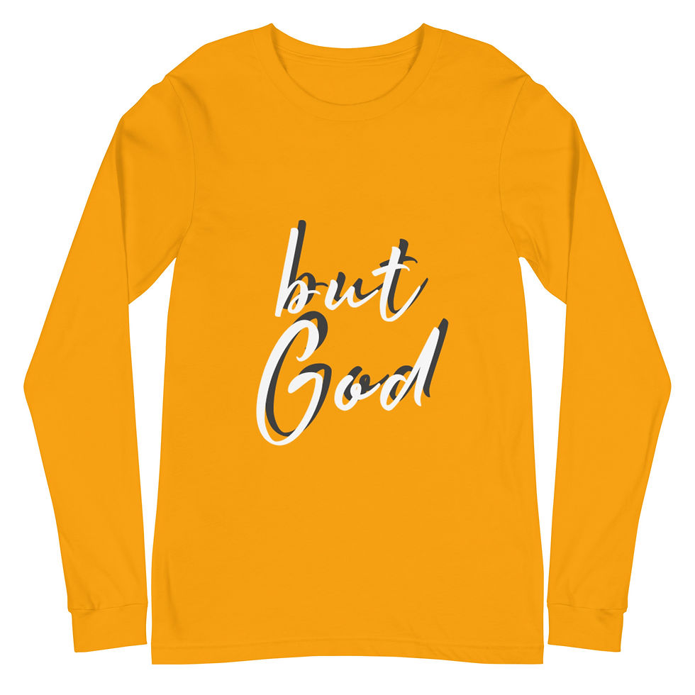 Thumbnail: But God (Gray) Unisex Long Sleeve Tee