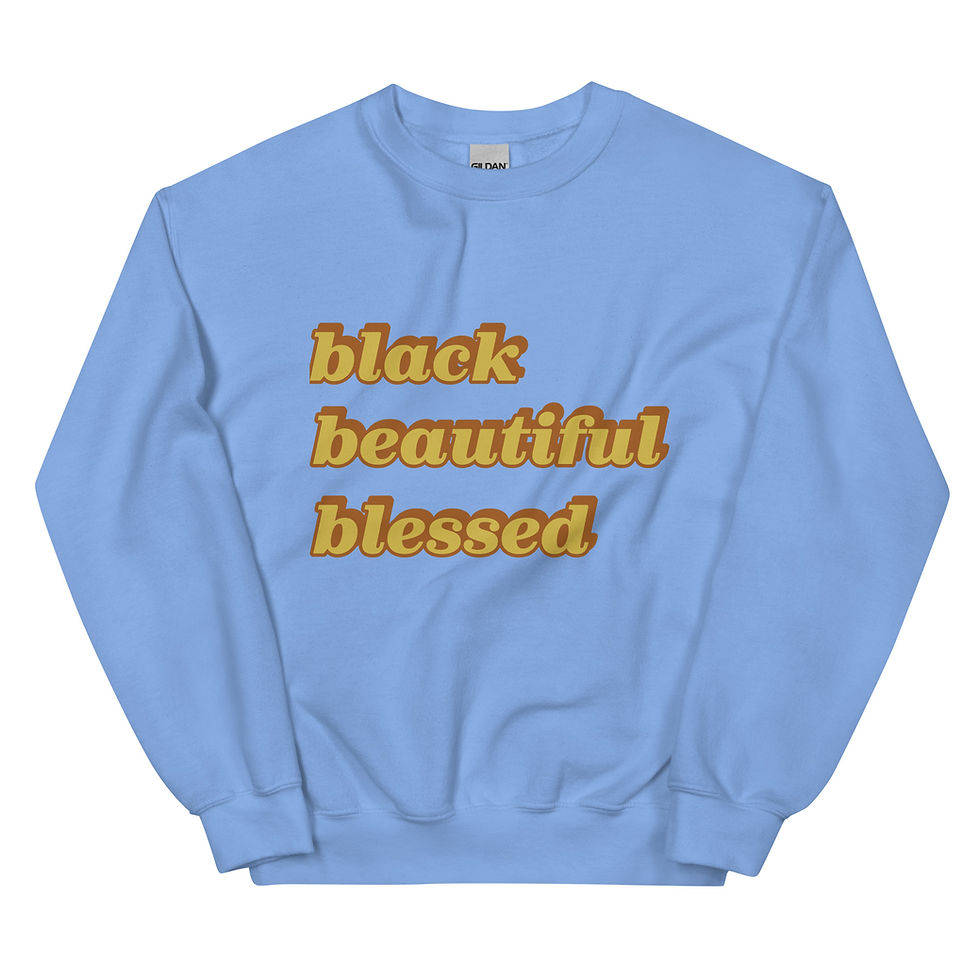Thumbnail: Black Beautiful Blessed Unisex Sweatshirt