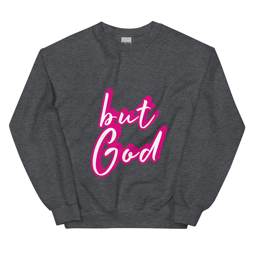 Thumbnail: But God (Pink) Unisex Sweatshirt