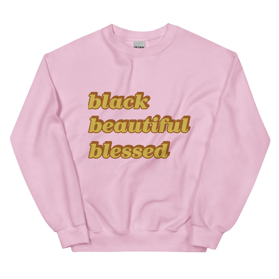 Thumbnail: Black Beautiful Blessed Unisex Sweatshirt