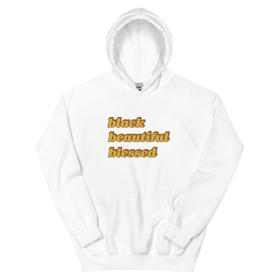 Thumbnail: Black Beautiful Blessed Unisex Hoodie