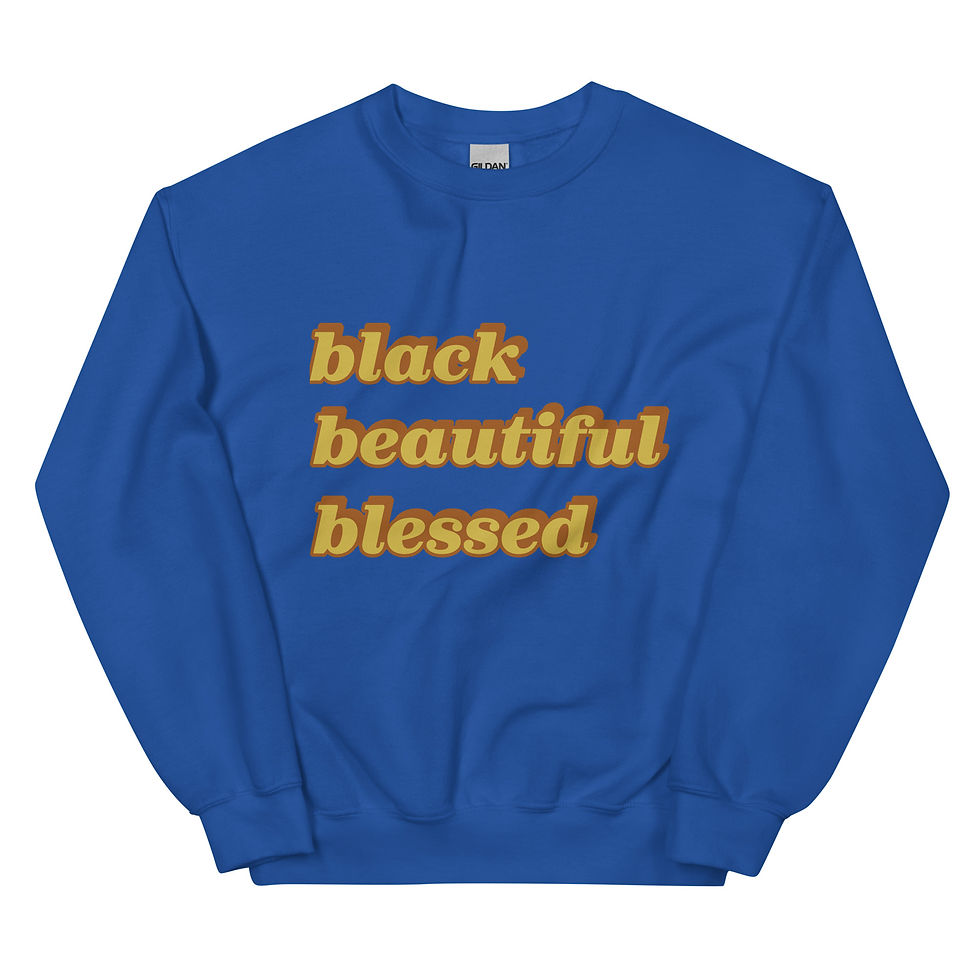 Thumbnail: Black Beautiful Blessed Unisex Sweatshirt