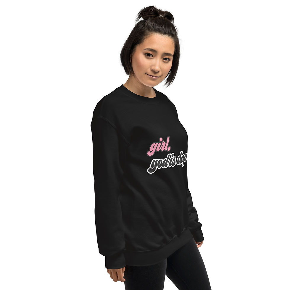 Thumbnail: Girl God Is Dope Unisex Sweatshirt