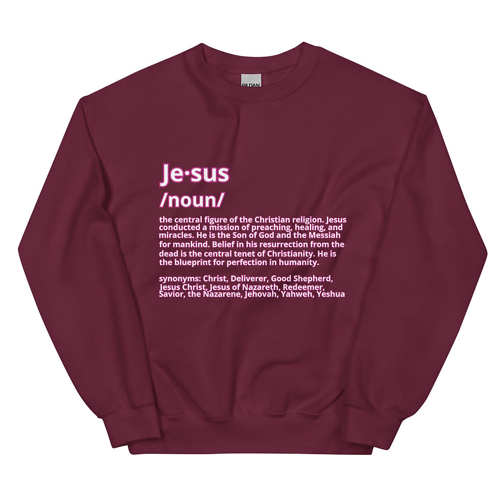 Thumbnail: Jesus Definition Unisex Sweatshirt