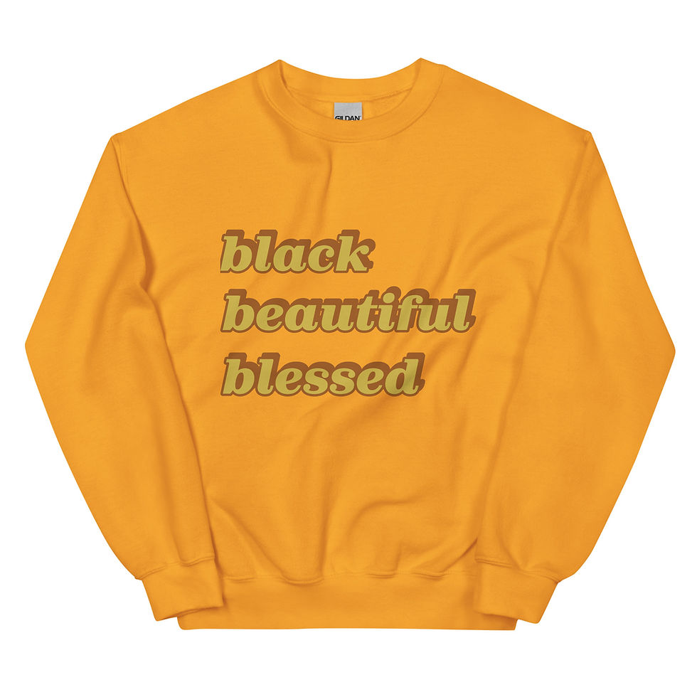 Thumbnail: Black Beautiful Blessed Unisex Sweatshirt