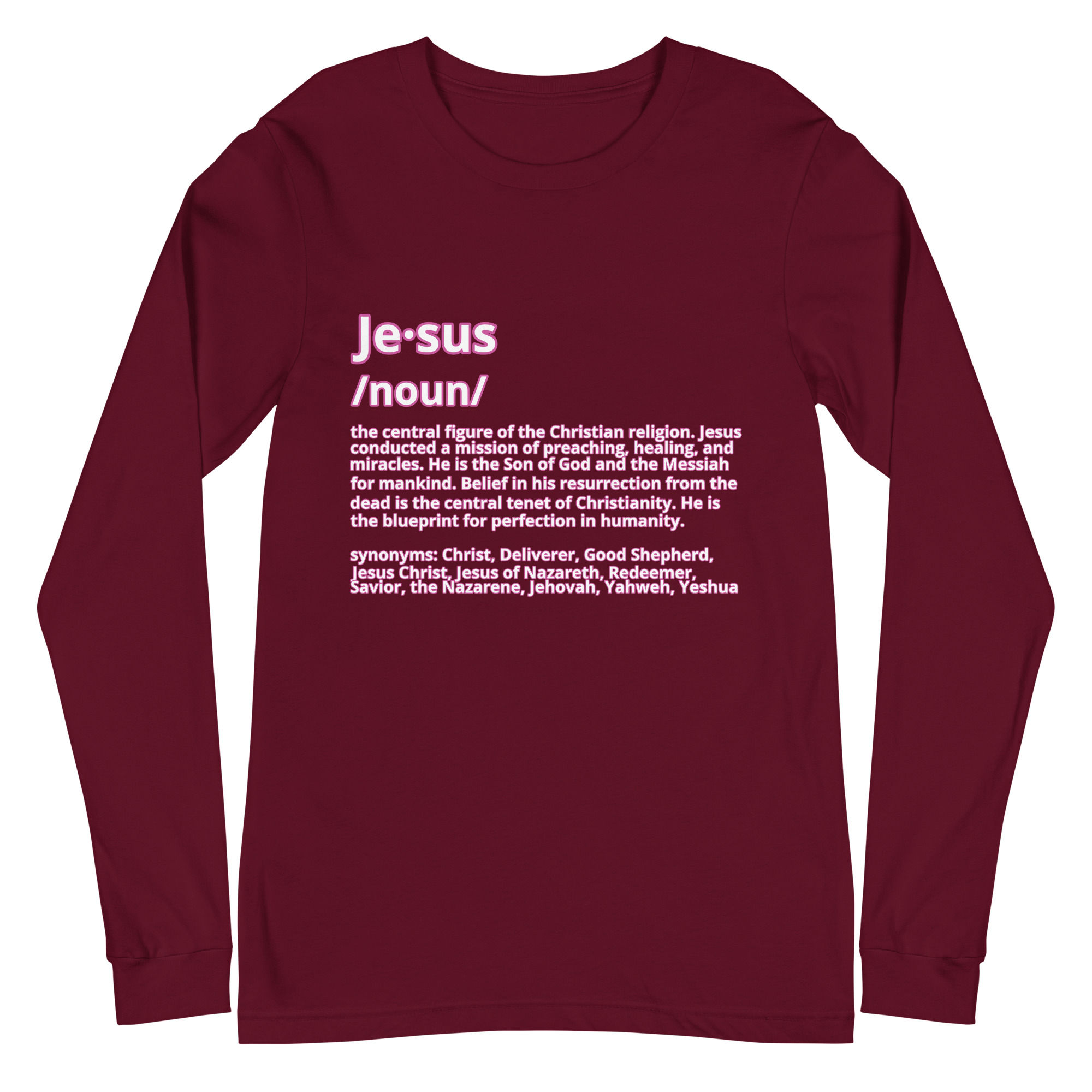Jesus Definition Unisex Long Sleeve Tee
