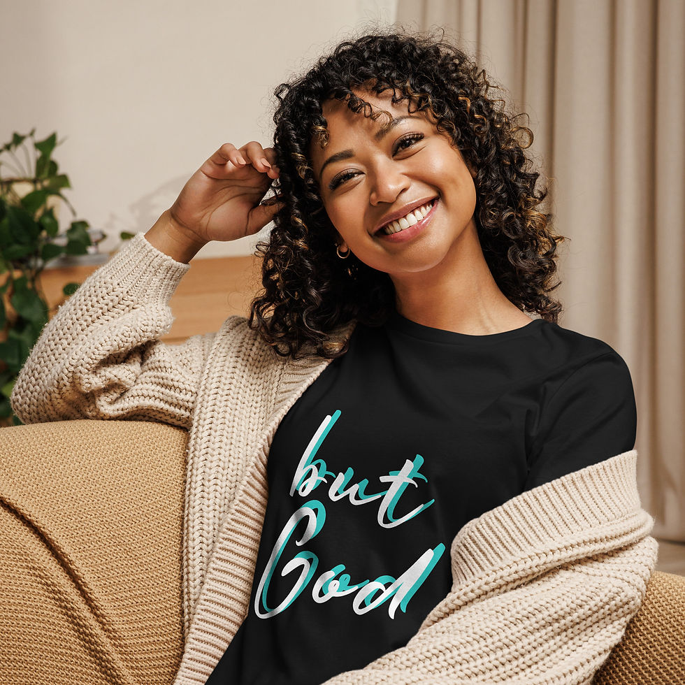 Thumbnail: But God (Blue) Relaxed T-Shirt