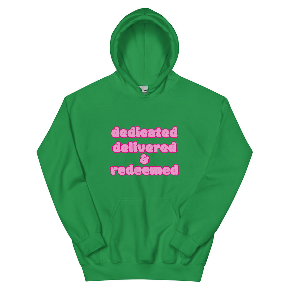 Thumbnail: Dedicated, Delivered, and Redeemed Unisex Hoodie