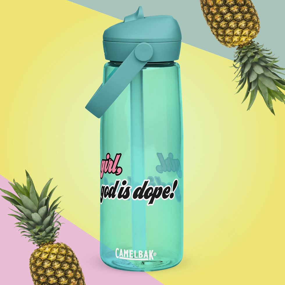 Thumbnail: Girl God is Dope! Flip straw water bottle
