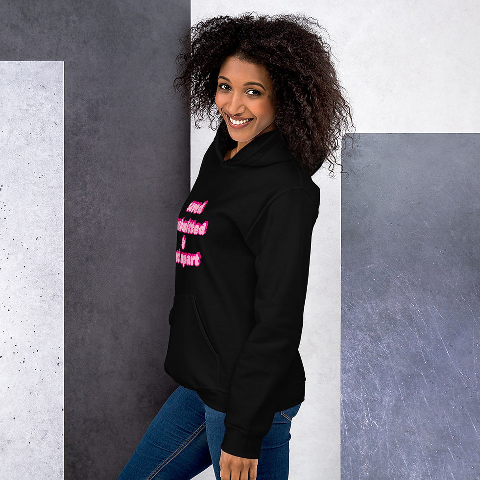 Thumbnail: Saved, Submitted, and Set Apart (Pink) Unisex Hoodie