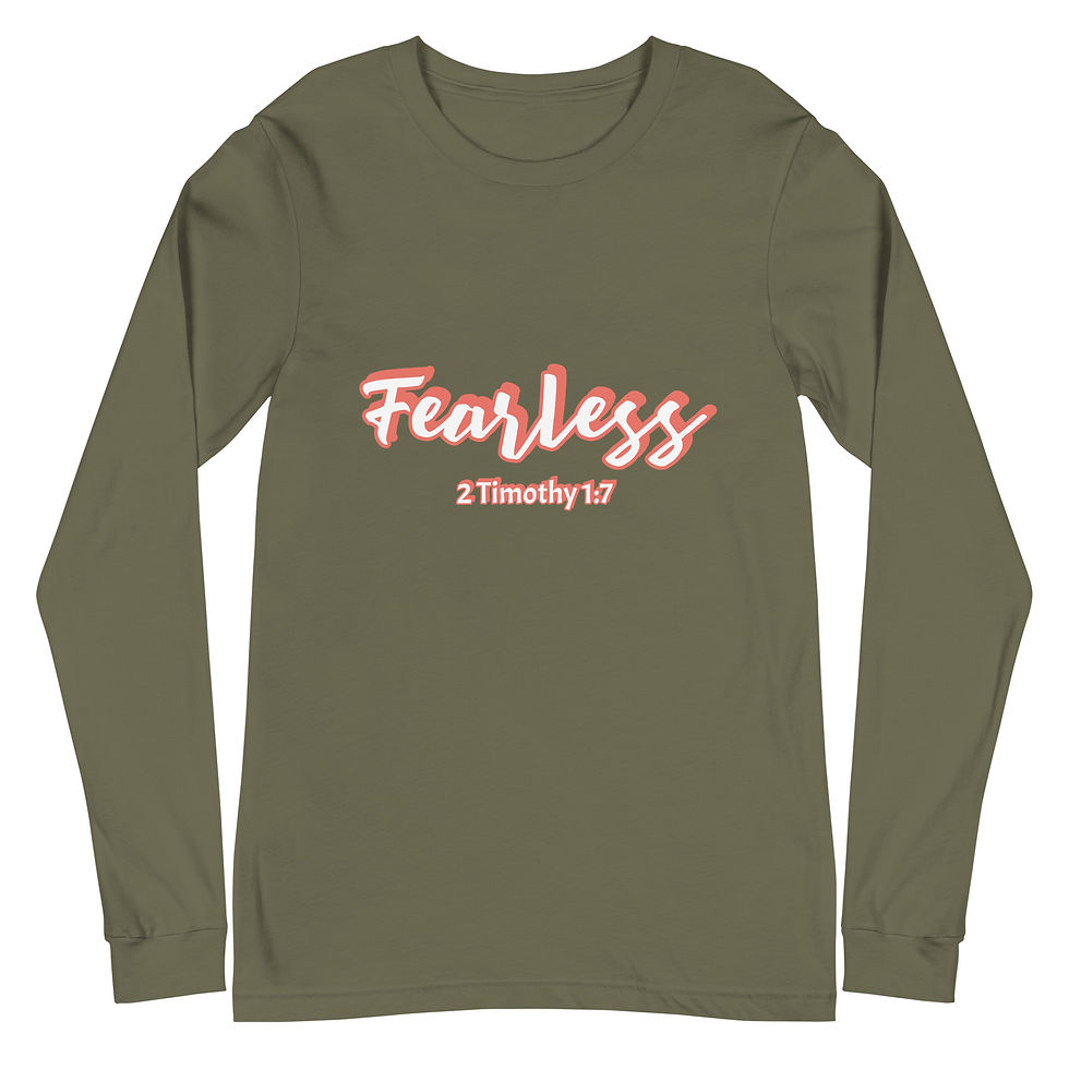 Thumbnail: Fearless (Pink) Unisex Long Sleeve Tee copy