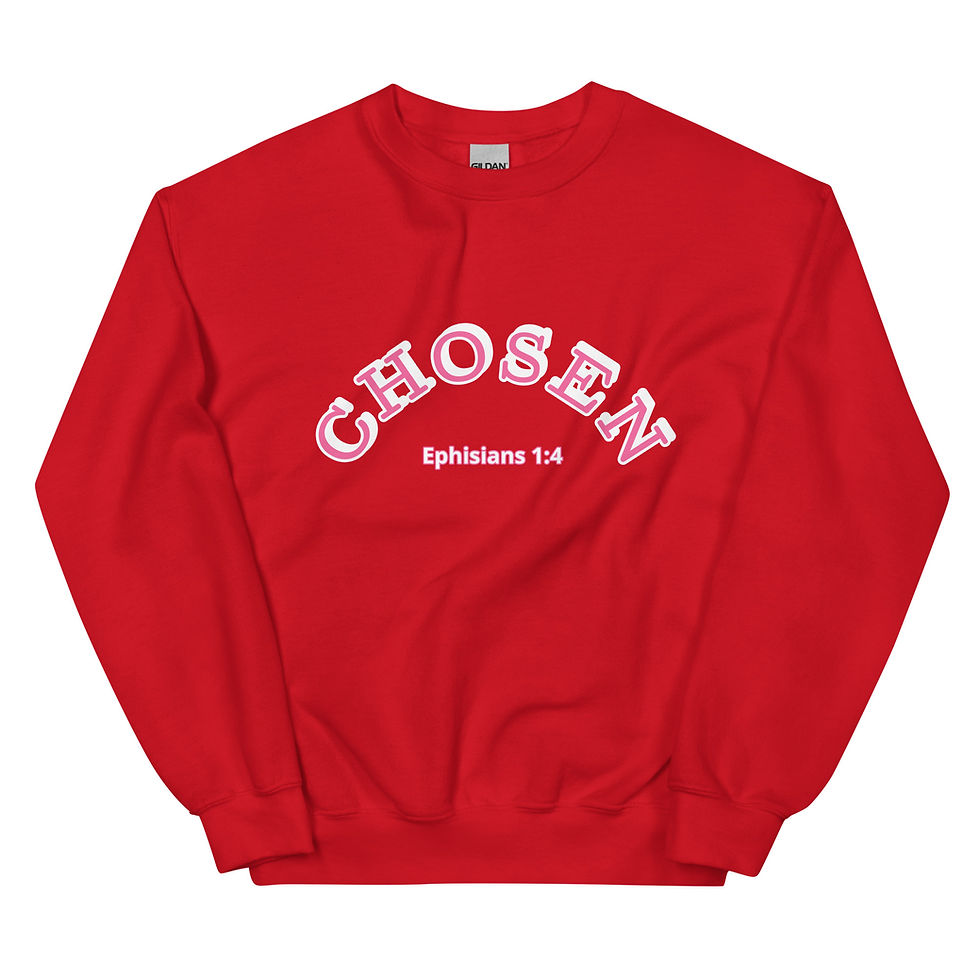 Thumbnail: Chosen (Pink) Unisex Sweatshirt