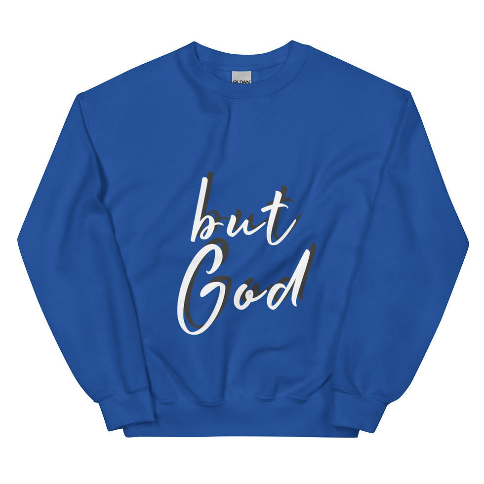 Thumbnail: But God (Gray) Unisex Sweatshirt