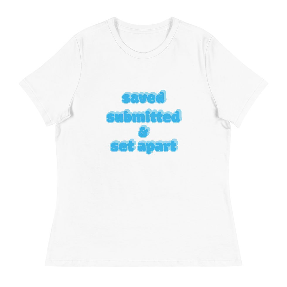 Thumbnail: Saved, Submitted, Set Apart (Blue) Relaxed T-Shirt