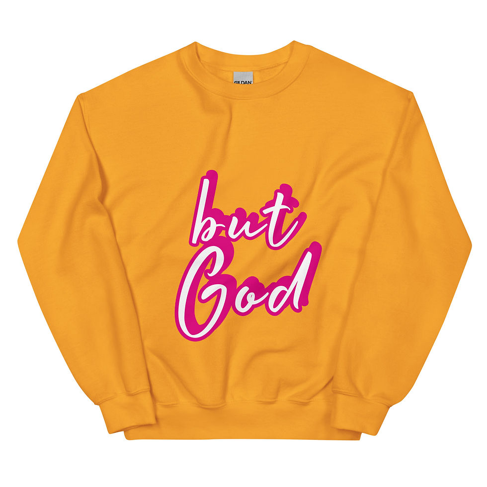 Thumbnail: But God (Pink) Unisex Sweatshirt