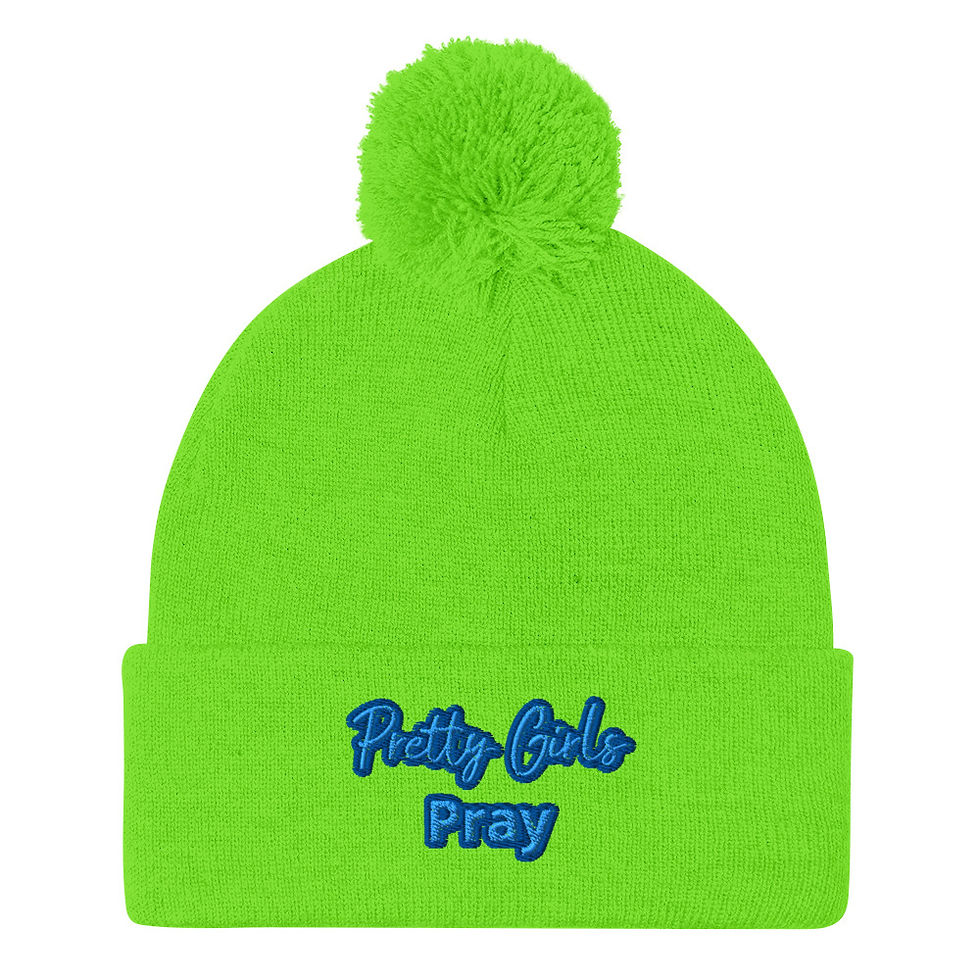 Thumbnail: Pretty Girls Play (Blue) Pom-Pom Beanie copy
