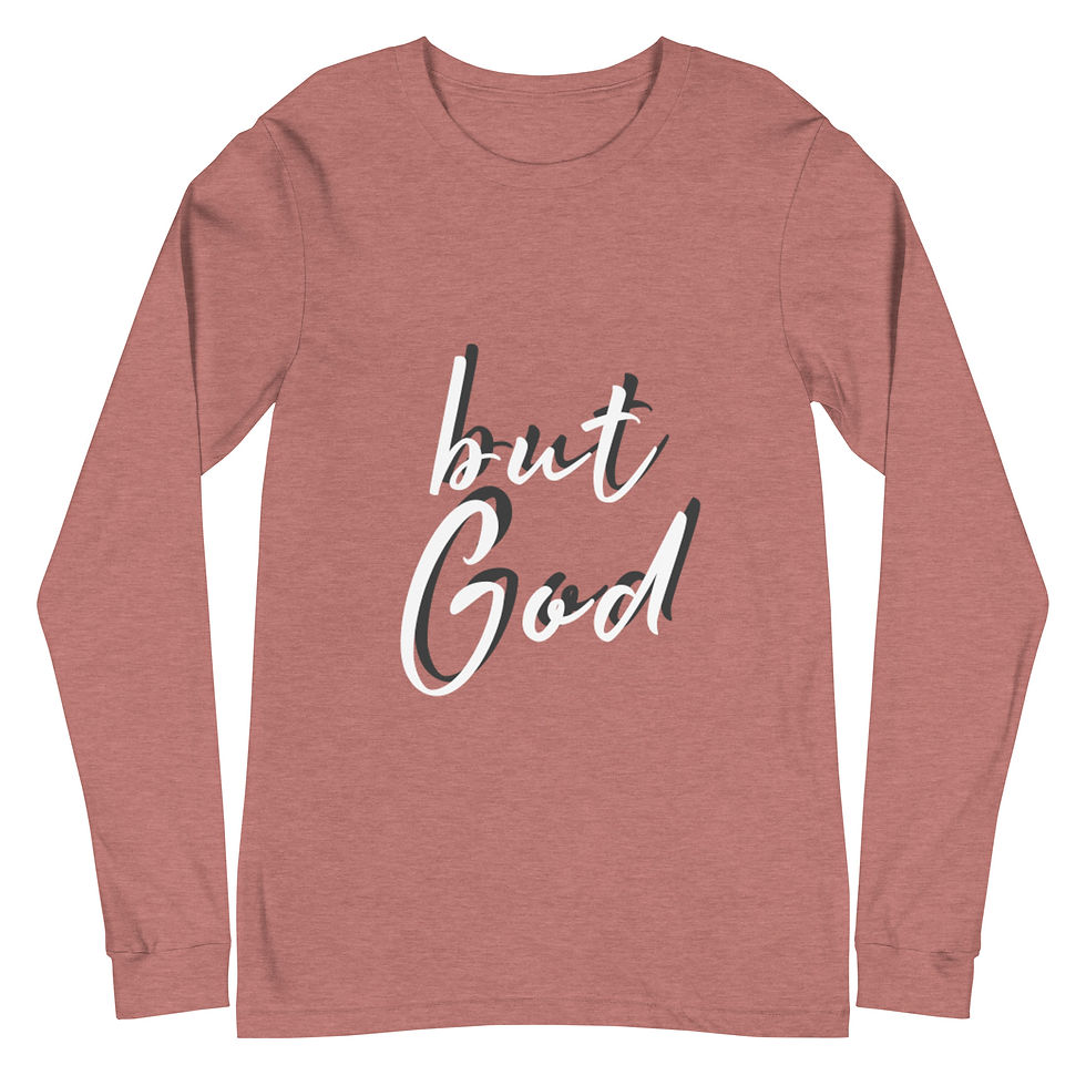 Thumbnail: But God (Gray) Unisex Long Sleeve Tee