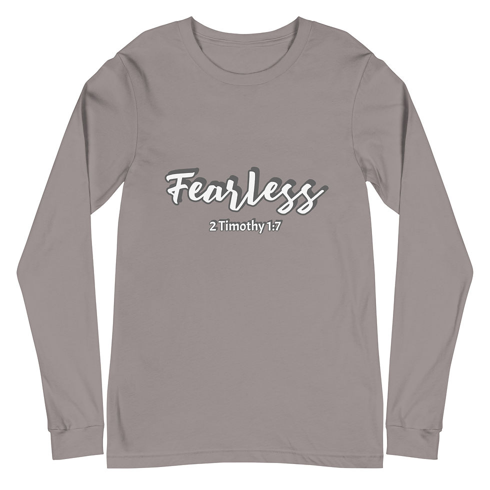 Thumbnail: Fearless (Gray) Unisex Long Sleeve Tee