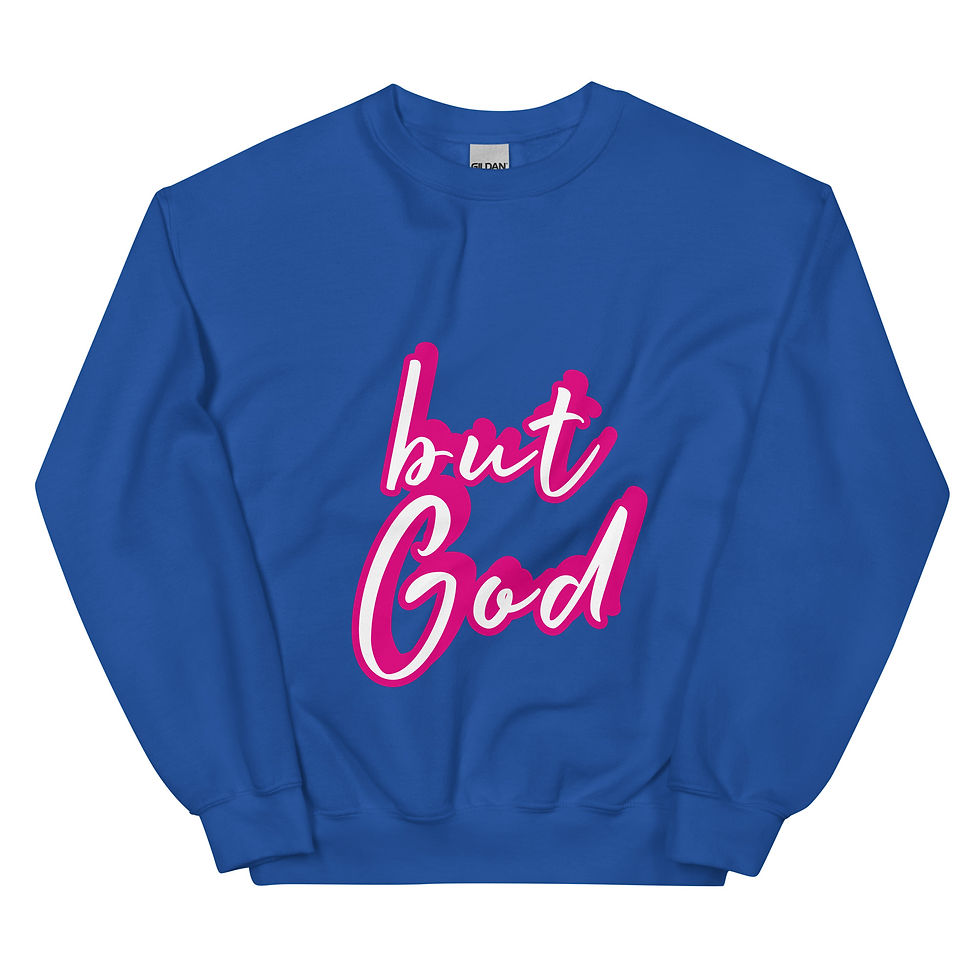 Thumbnail: But God (Pink) Unisex Sweatshirt